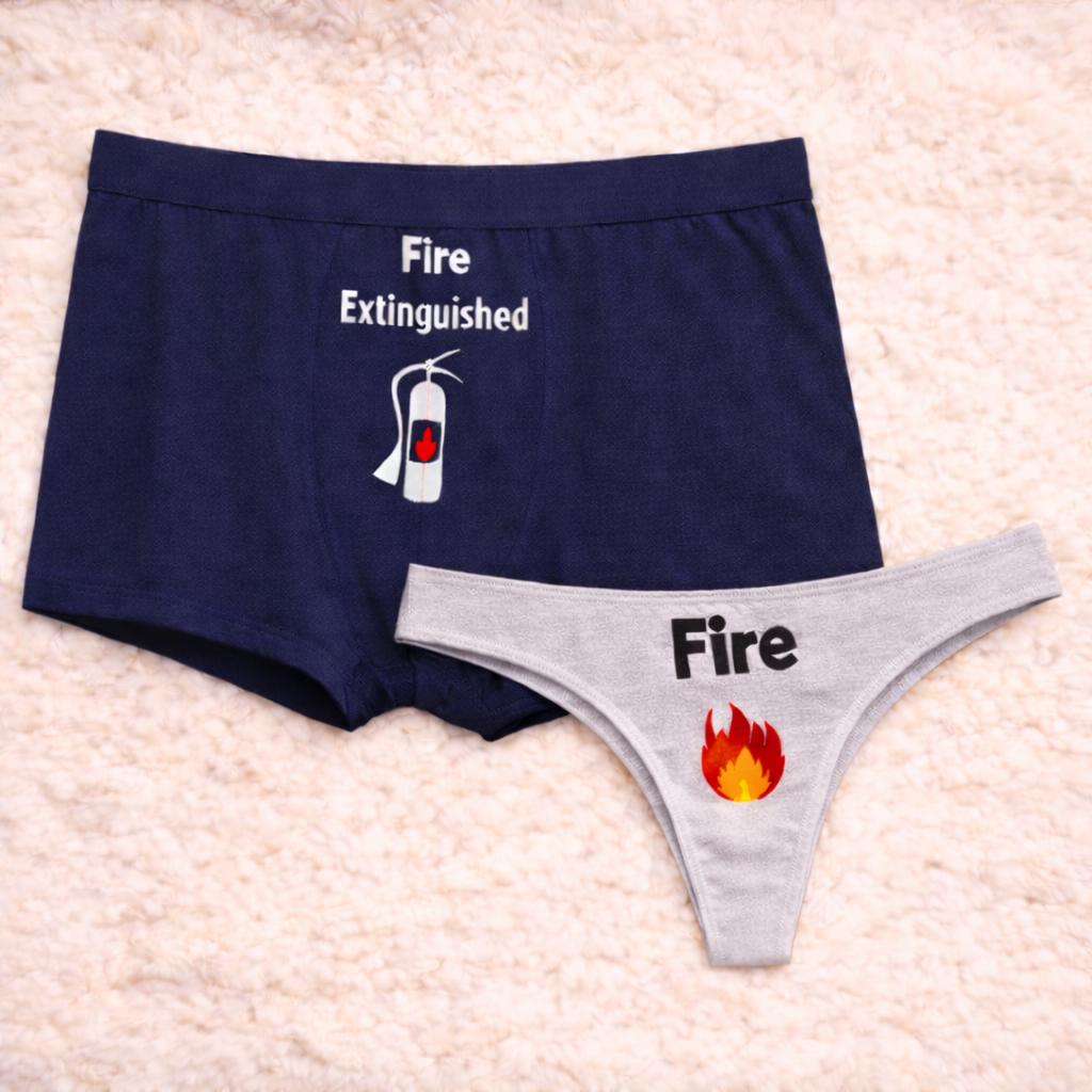 Couples Matching Underwear Fire
