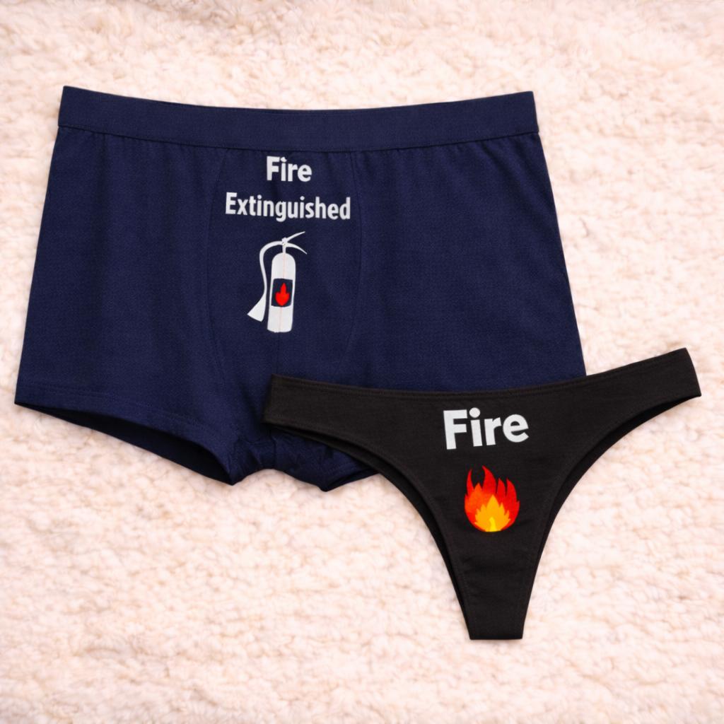 Couples Matching Underwear Fire