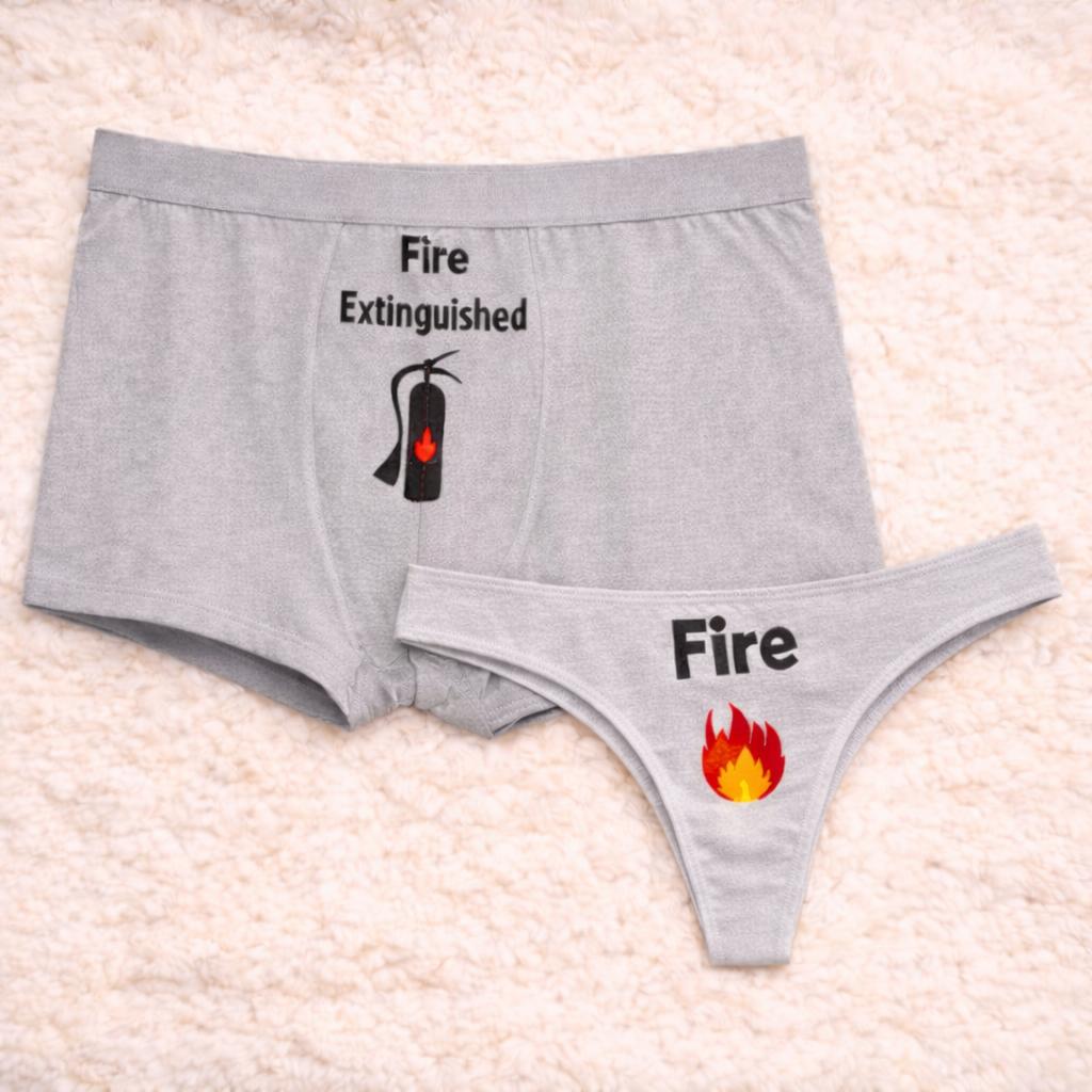 Couples Matching Underwear Fire