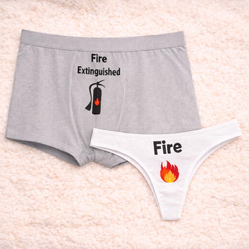 Couples Matching Underwear Fire