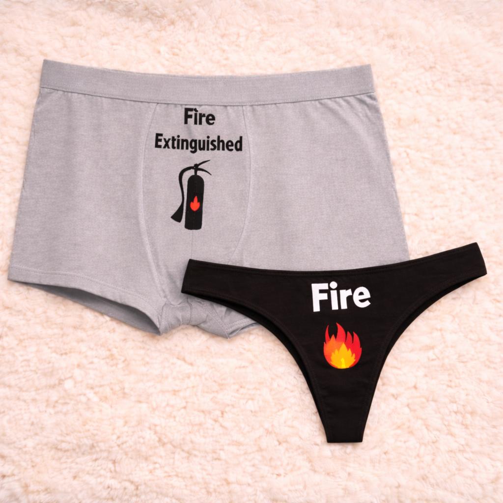 Couples Matching Underwear Fire