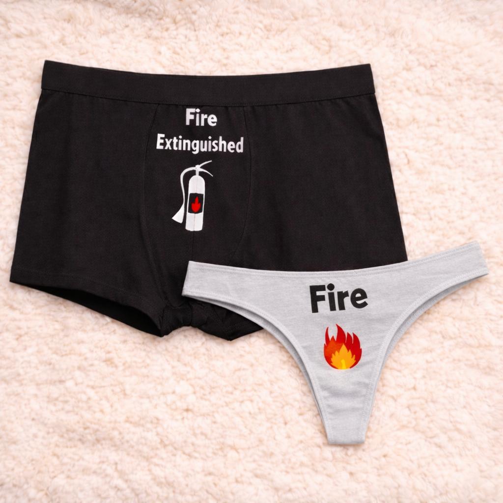 Couples Matching Underwear Fire