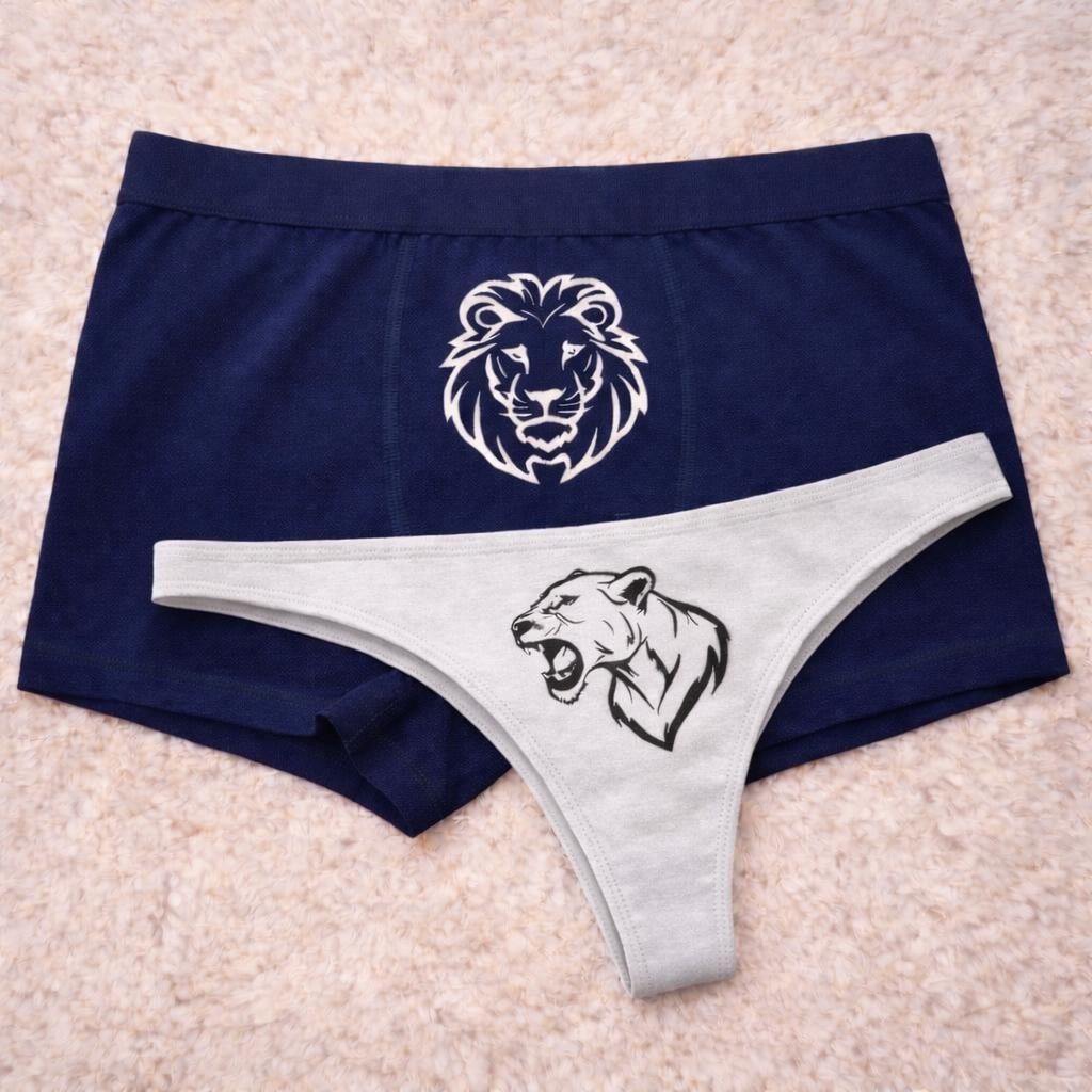 Couples Matching Underwear Lion