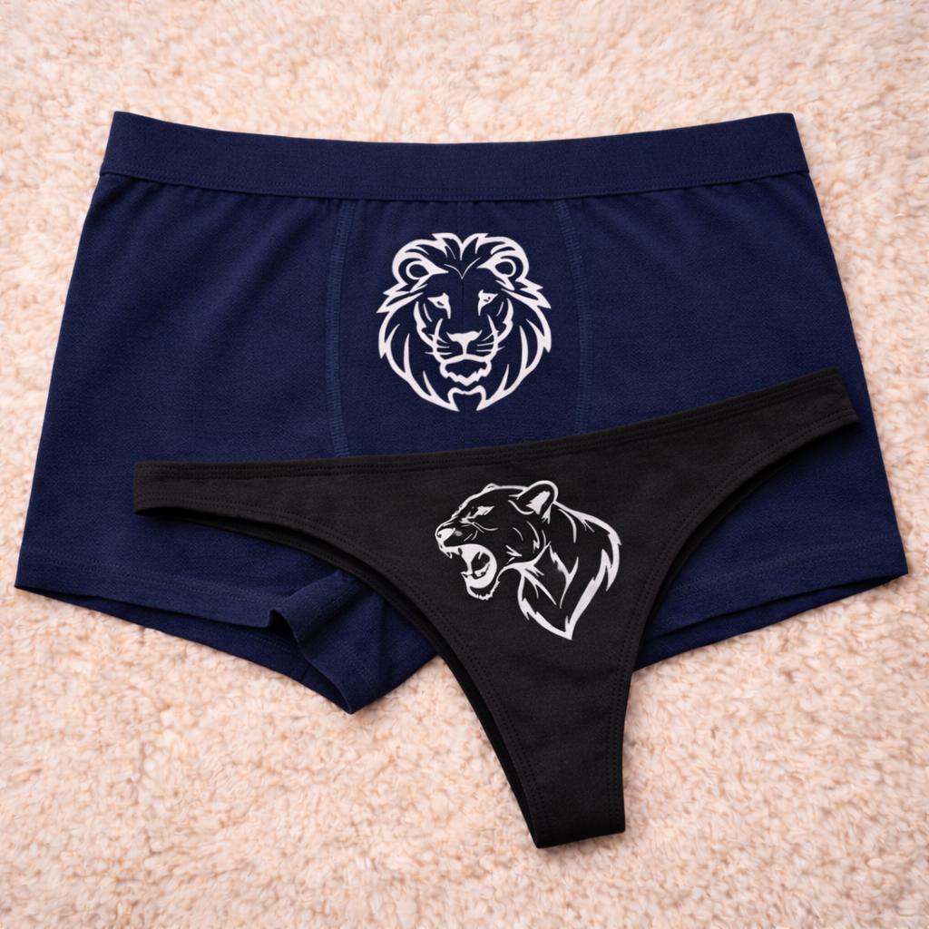 Couples Matching Underwear Lion
