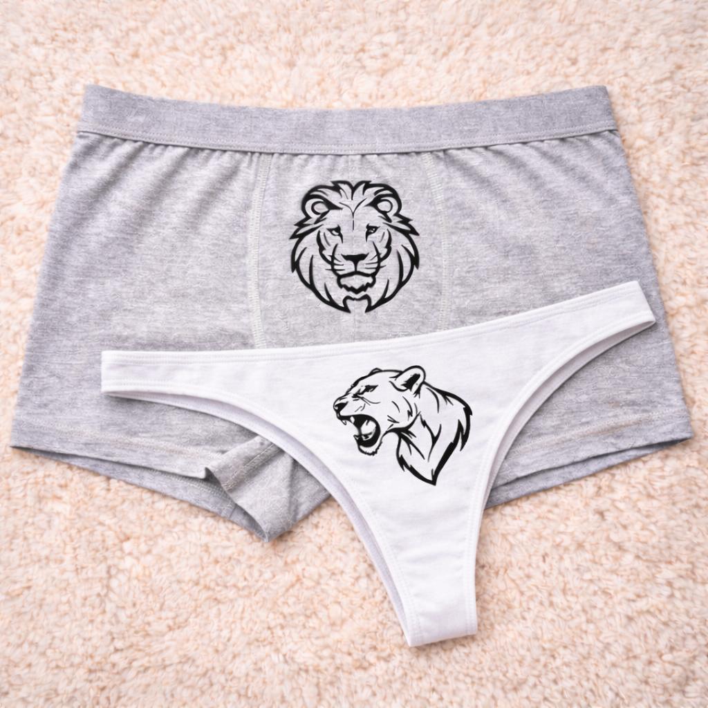 Couples Matching Underwear Lion