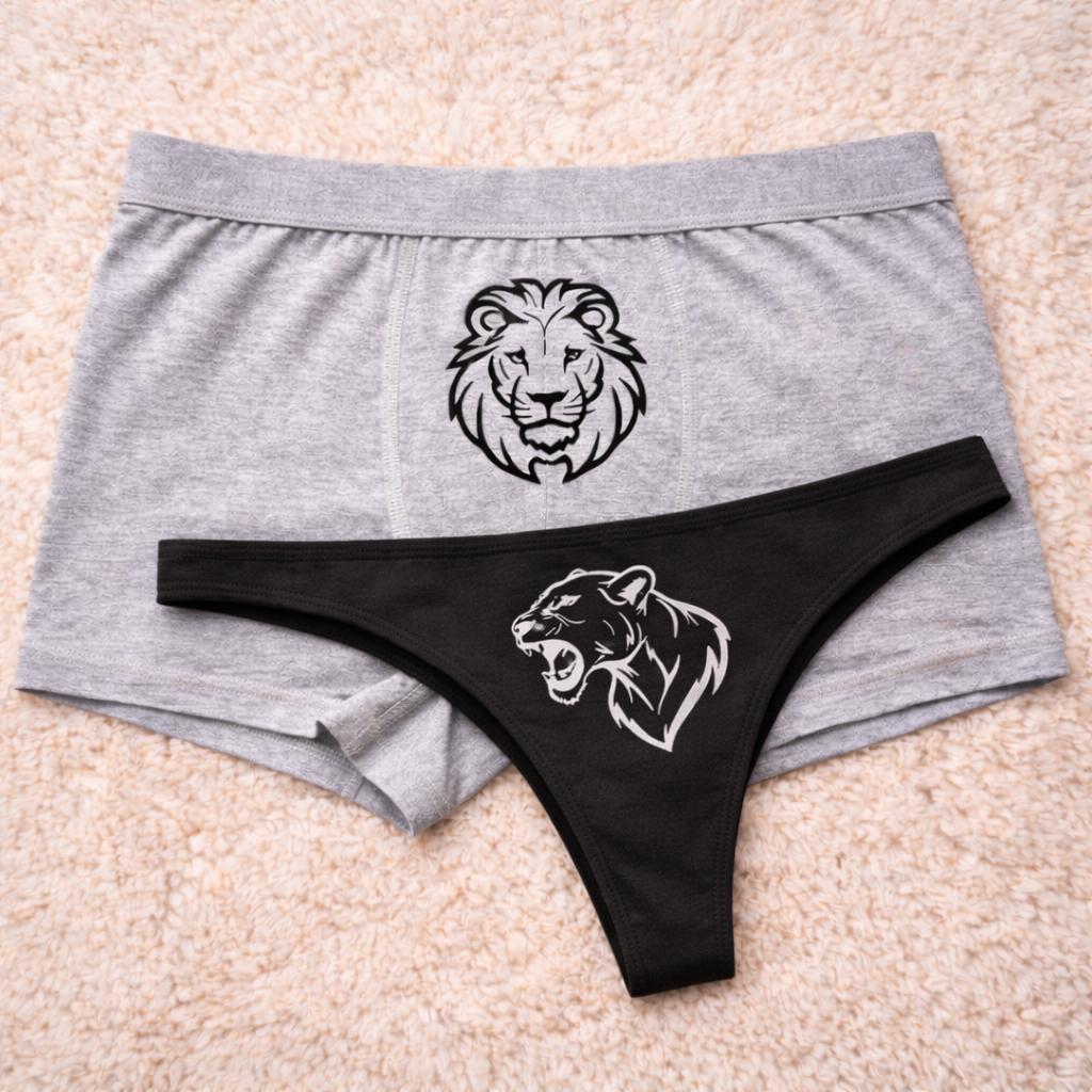 Couples Matching Underwear Lion