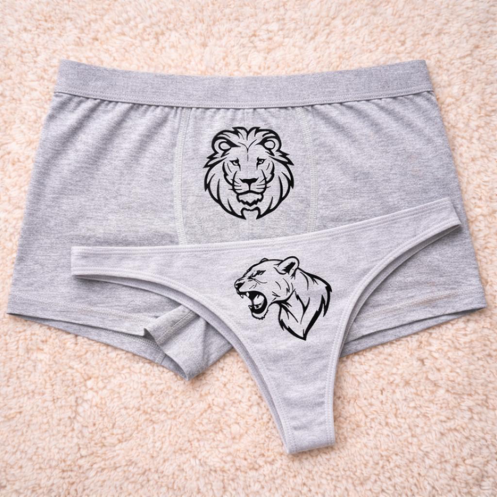 Couples Matching Underwear Lion