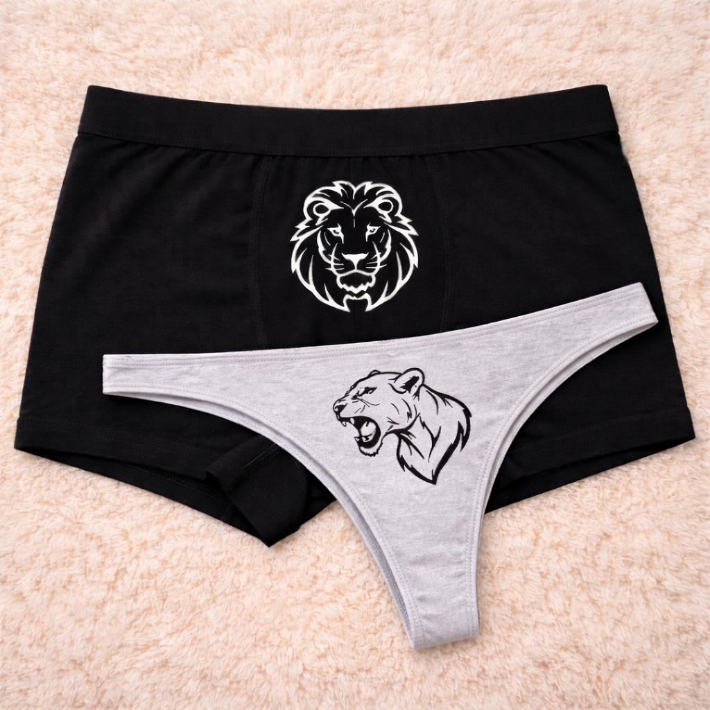 Couples Matching Underwear Lion