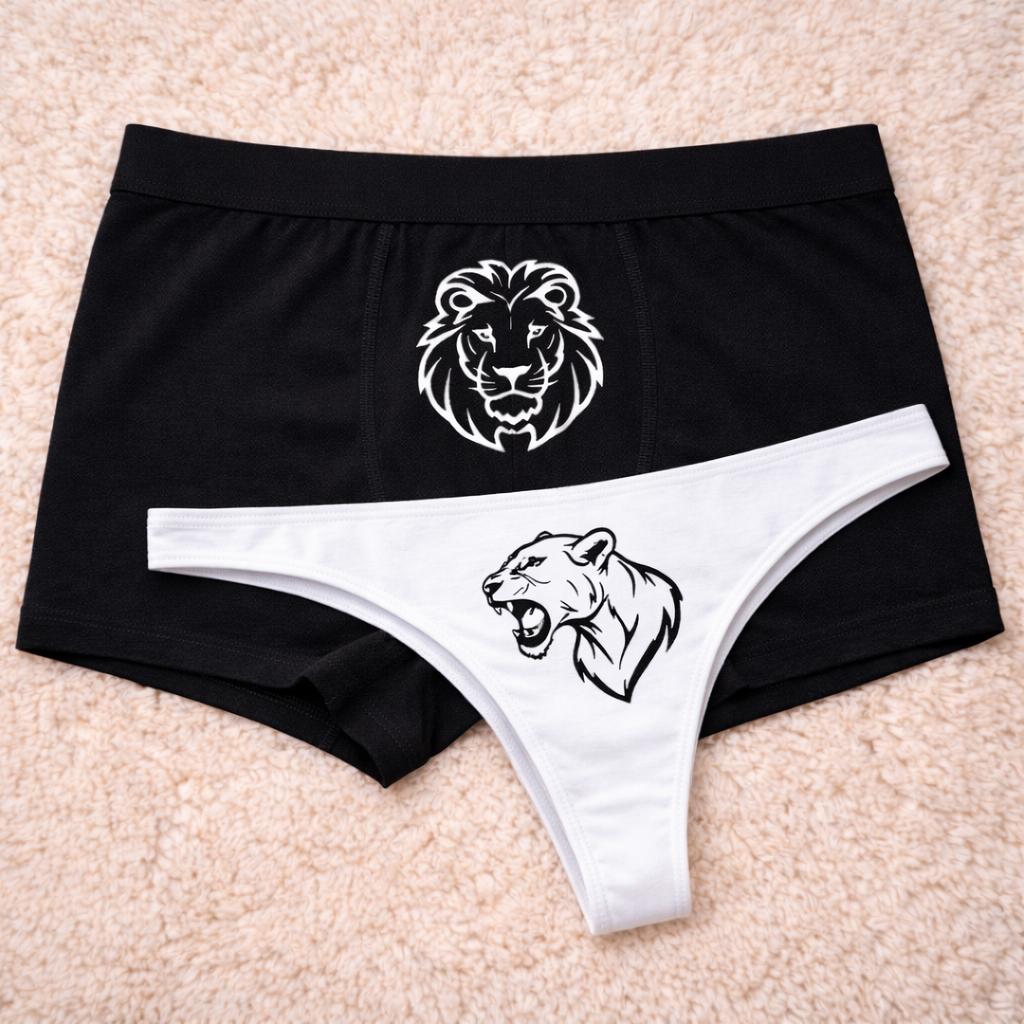 Couples Matching Underwear Lion