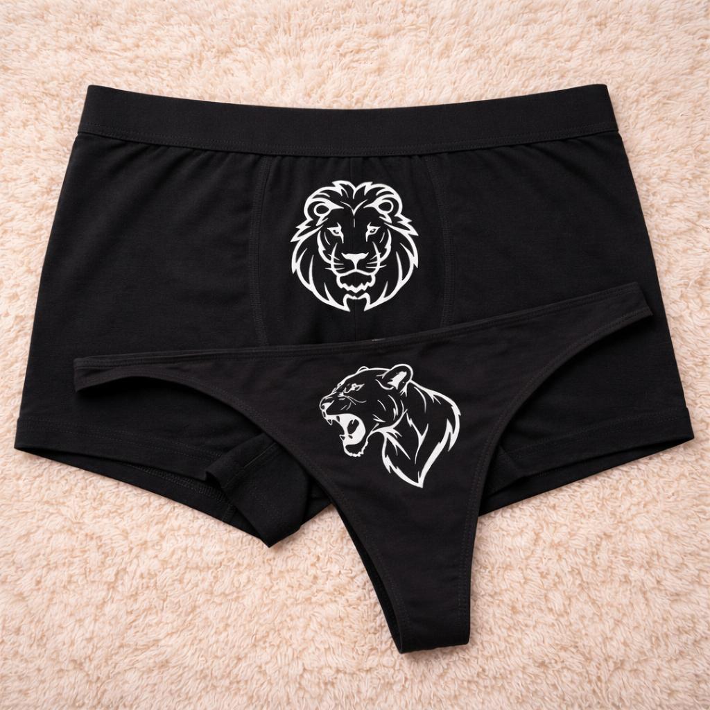 Couples Matching Underwear Lion